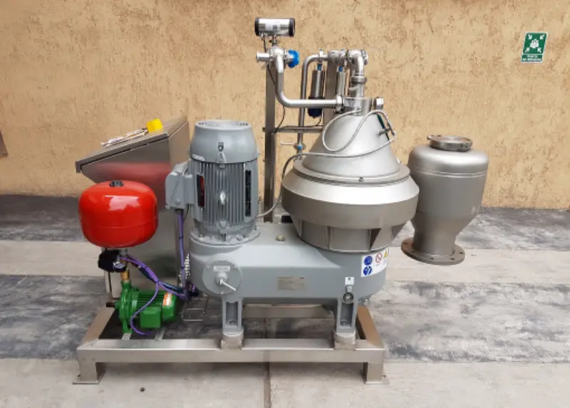GEA separator centrifuge for wine clarification installed at a winery